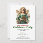 Chic Victorian Christmas angel party invitation 招待状 (正面)