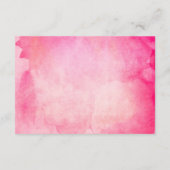 Chic Watercolorモダンの結婚情報 エンクロージャーカード (裏面)