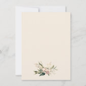 Chic Watercolor Boho Flowers Bridal Shower 招待状 (裏面)