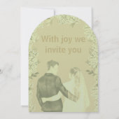 Chic Watercolor Couple On Budget Wedding  招待状 (裏面)