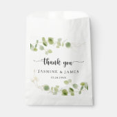 Chic Watercolor Eucalyptus Botanical Thank You  フェイバーバッグ (正面)