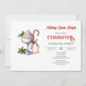 Chic Watercolor Holiday Cocktails Party Invitation 招待状 (正面)