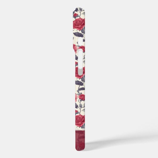 Chic Wedding Gift Rose Name Case-Mate iPhoneケース (裏面 / 左)