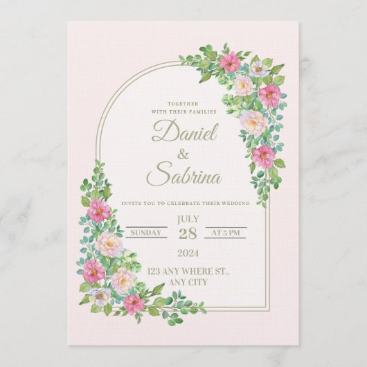 Chic Wedding Invitation | Modern Elegant Ceremony 招待状 (正面)