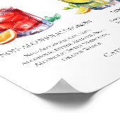 Chic Wedding Mocktails Negroni Mint Julep Menu ポスター (角)