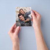 Chic Wedding Photo Thank You チラシ (手)