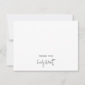 Chic Wedding Thank You White Flat Note Card ノートカード (正面)