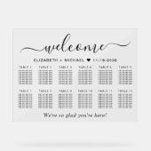 Chic Welcome 12 Table Wedding Seating アクリルサイン (正面)