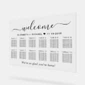 Chic Welcome 12 Table Wedding Seating アクリルサイン (傾斜)