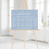 Chic Welcome Dusty Blue 12 Table Wedding Seating アクリルサイン