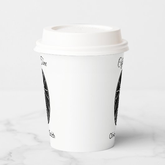 Chic White & Black Stylish Winter Event Paper Cup 紙コップ (左)