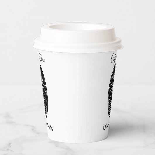 Chic White & Black Stylish Winter Event Paper Cup 紙コップ (右)