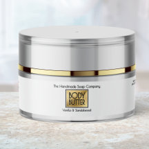 Chic White Gold Body Butter Jar Label 