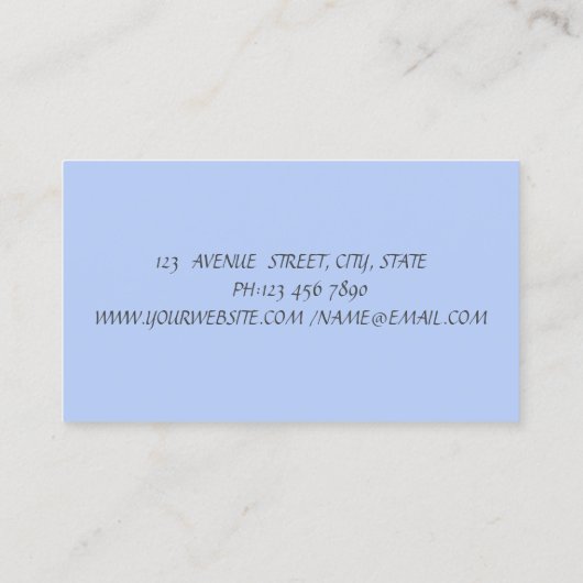 Chic White Lotus Blue 名刺 (裏面)