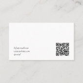 Chic White Marble Rose Gold Makeup Artist Beauty 名刺 (裏面)