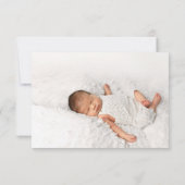 Chic White Six Photo Baby Shower Thank You サンキューカード (裏面)