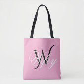 Chic Wifey Personalized Monogram Tote Bag トートバッグ (正面)