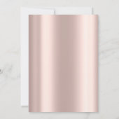 Chic Wildflower Champagne Rose Gold Retirement 招待状 (裏面)