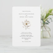 Chic Wildflower Rounded Corner Style Wedding 招待状 (スタンド正面)