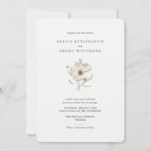 Chic Wildflower Rounded Corner Style Wedding 招待状 (正面)
