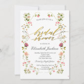 Chic Wildflowers Bridal Shower  招待状 (正面)