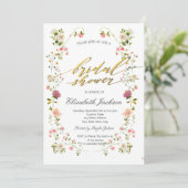 Chic Wildflowers Bridal Shower  招待状 (スタンド正面)