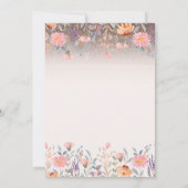 Chic Wildflowers Glitter String Lights 80th  招待状 (裏面)