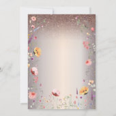 Chic Wildflowers String Lights 80th Birthday   招待状 (裏面)