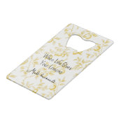 Chic Yellow White Lemons クレジットカード栓抜き (正面アングル)