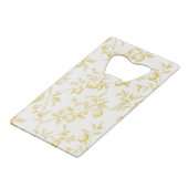 Chic Yellow White Lemons クレジットカード栓抜き (裏面アングル)