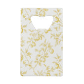 Chic Yellow White Lemons クレジットカード栓抜き (裏面)