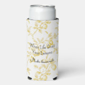 Chic Yellow White Lemons スリム缶クーラー (Seltzer正面)