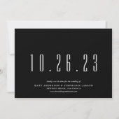 Chic Your 結婚 Date Non-Photo Save The Date 招待状 (正面)