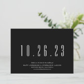 Chic Your 結婚 Date Non-Photo Save The Date 招待状 (スタンド正面)