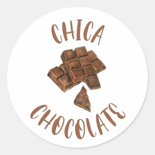 Chica Chocolate The Chocolate Girl ラウンドシール (正面)
