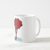 chica con paraguas taza コーヒーマグカップ (正面右)