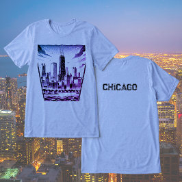 CHICAGOブラックグラフィックTシャツ トライブレンドＴシャツ