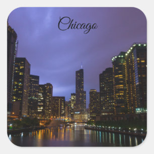 Chicago川上の稲妻 スクエアシール