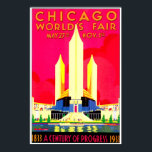 Chicago 1911 Worlds Fair ポスター<br><div class="desc">Chicago Worlds Fair of 1933. An intense mix of colors in the art deco style of advertising.</div>