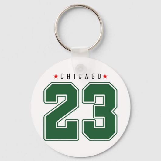Chicago 23 Varsity Number キーホルダー (正面)