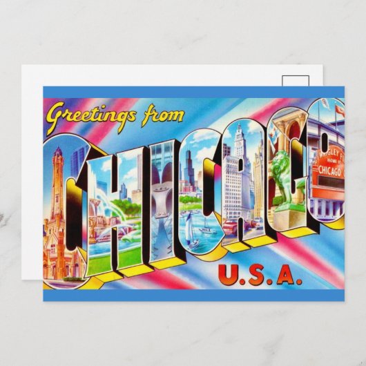 Chicago 5x7 Big Postcard (正面/裏面)