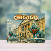 Chicago Art Institute in winter poster アクリルサイン (ニュートラル)