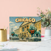 Chicago Art Institute in winter poster アクリルサイン (ウェディング)