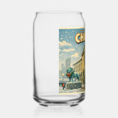 Chicago Art Institute in winter poster ガラス缶 (右)