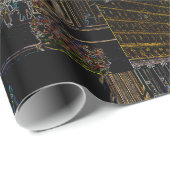 CHICAGO ART INSTITUTE LIONS MICHIGAN AVE NEON 1930 ラッピングペーパー (ロールコーナー)