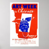 Chicago Art Week 1940 WPA ポスター (正面)