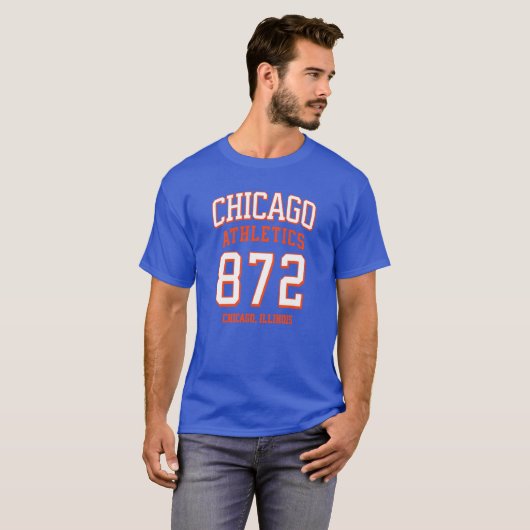 Chicago Athletics 872 Chicago3 Tシャツ (正面フル)