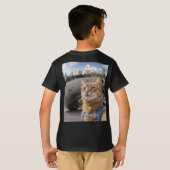 Chicago Bean Kids Basic T-ShirtでのCat Selfie Tシャツ (裏面フル)