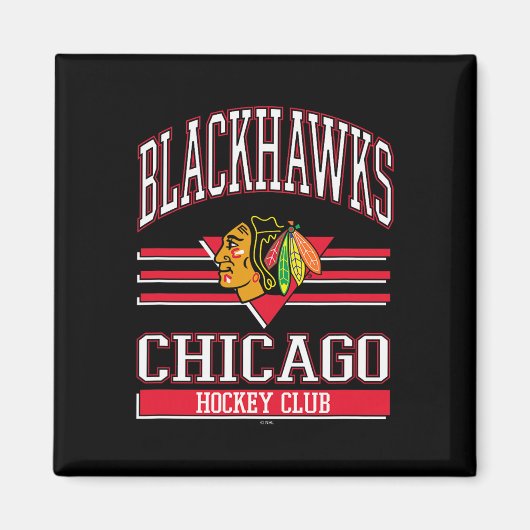 Chicago Blackhawks Hockey Club Black Officially Li マグネット (正面)