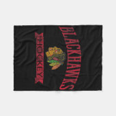 Chicago Blackhawks Vintage Hockey Gray Officially  フリースブランケット (正面(横))